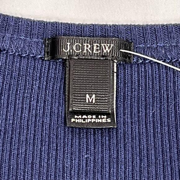 J. Crew Green/White/Navy Long Sleeve Striped Ribbed Top/Sweater - Medium - Picture 11 of 13